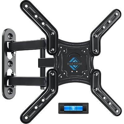zhutreas Full Motion TV Wall Mount Bracket For Most 28-60 Inch Led, LCD Tvs, Up To 80 Lbs, Tilt TV Bracket w/ Swivel Articulating Arms in Black