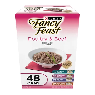 Fancy Feast Grilled Collection Pouttry & Beef Variety Pack (3 oz., 48 ct.)