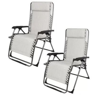 Member's Mark 2 Pack Extra Large Anti-Gravity Chair Grey