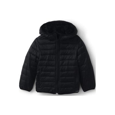 Kids Reversible Fleece Lined Synthetic Jacket - Lands' End - Black - M