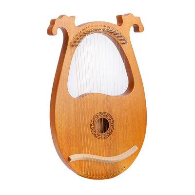 Lomana Lyre Harp 16 Strings Mahogany Body String Instrument | 15.4 H x 10.2 W x 1.1 D in | Wayfair JC553