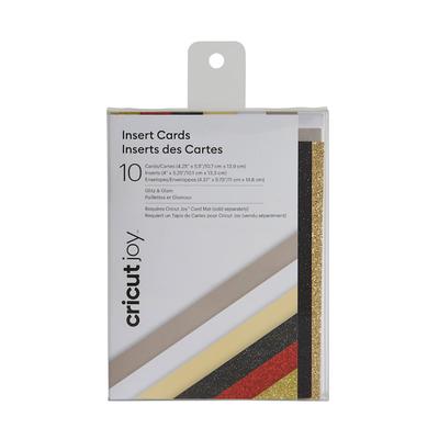Cricut Joy Insert Cards | Glitz & Glam Sampler 4.25" x 5.5" | Black/Gold