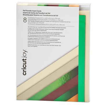 Cricut Joy Foil Transfer Insert Cards | Cameron Sampler | A6 | White/Gold/Green