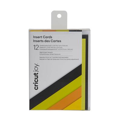 Cricut Joy Insert Cards | Night Bright Sampler 4.25" x 5.5" | Green/Orange