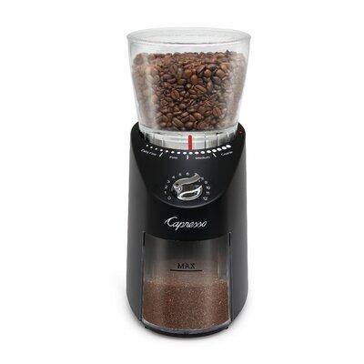Capresso Infinity Plus Electric Conical Burr Coffee Grinder Plastic in Gray | 11.25 H x 5 W x 7.75 D in | Wayfair 570.01