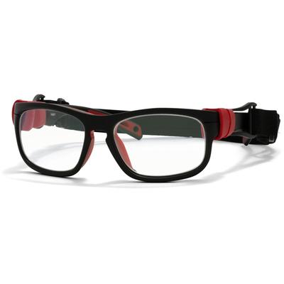 Zenni Kids Rectangle Prescription Glasses / Goggles w/ Strap Black Plastic Full Rim Frame