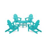 POLYWOOD® Classic Adirondack 5-Piece Conversation Set Plastic | Outdoor Furniture | Wayfair PWS704-1-AR