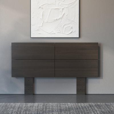 Stellar Home Furniture Mallorca Queen Headboard Wood in Gray, Size 35.5 H x 61.5 W x 1.0 D in | Wayfair SS241-6