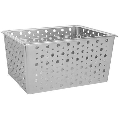 Front of the House Dots 12 1/2 x 10 x 6 Silver Iron Deep Housing / Pan Set - 2/Case