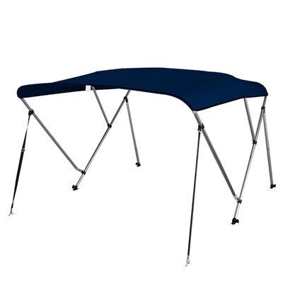 SereneLife 3 Bow Bimini Top - 2 Straps & 2 Rear Support Poles w/ Marine-Grade 600D Polyester Canvas (Navy ) Fabric in Blue | Wayfair SLBT3NAV792