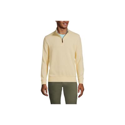 Men's Bedford Rib Quarter Zip Sweater - Lands' End - Yellow - M