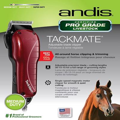 TackMate Adjustable Blade Equine Clipper, 1.1 LBS, Red
