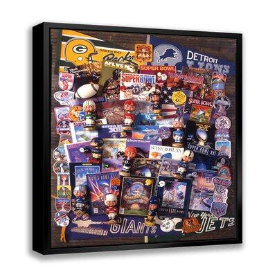 ATX Art Group LLC Super Bowl Memories by David M. Spindel - Photograph on Canvas w/ Float Frame Canvas in Blue/Red/Yellow | Wayfair