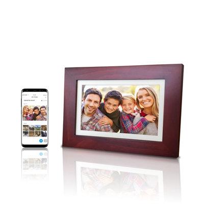 Eco4life 6" x 8" Wood Digital Picture Frame in Cherry | 7.25 H x 9.5 W x 1 D in | Wayfair CPF892