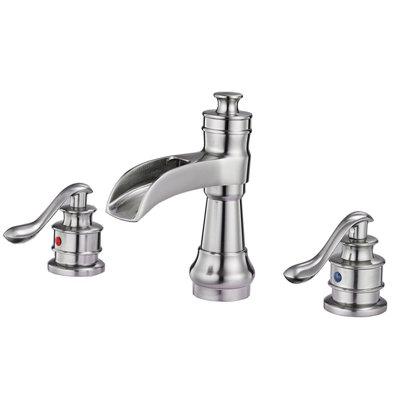 Balight Waterfall Widespread Bathroom Faucet w/ Drain Assembly in Gray | 6.89 H x 8 W in | Wayfair AYJ-D0102HX6JI2-193