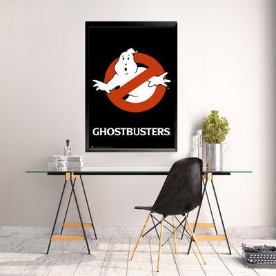 Buy Art For Less FRAMED GHOSTBUSTERS Movie 36x24 Movie Art Print Poster in Black/Red/White | 38.5 H x 26.5 W x 1.25 D in | Wayfair