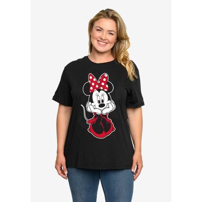 Plus Size Women's Minnie Mouse Sitting T-Shirt Black by Disney in Black (Size 3X (22-24))