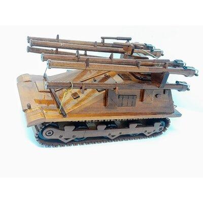 Winston Porter Stockell Wooden Ontos - Tank Model Wood in Brown/Gray | 8 H x 13 W x 6 D in | Wayfair D5B6093319F547369DA0F9D1CEF42FC0
