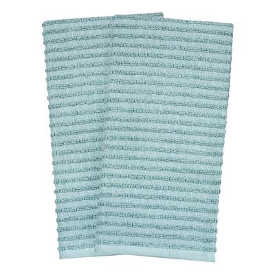 Royale 2Pk Solid Kitchen Towel by Brylane Home in Dew