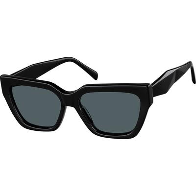 Zenni Rectangle Rx Sunglasses Black Plastic Full Rim Frame