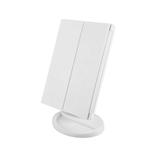 KAHOO Trifold LED lighting Makeup Mirror w/ Touch Screen, 1X/2X/3X Magnification, 90 Adjustable Rotation, Glass, Size 13.6 H in | Wayfair MT2500C5