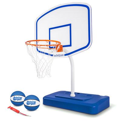 Gosports Premium Acrylic Backboard Splash Hoop w/ Water Weighted Base - Pool Basketball Game For Inground Pools Steel in Blue/Gray | Wayfair