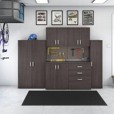 Bush Business Furniture Modular 108W Garage Storage Cabinet System W Wall Mount Cabinets in Gray | Wayfair GAS002SG