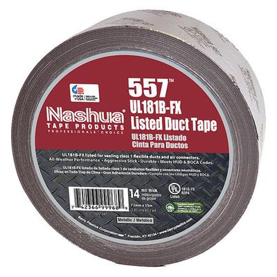 NASHUA 557 Duct Tape,72mm W,55m L,Premium,Silver