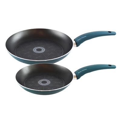 2 Pc Non Stick Aluminum Skillets 9 And 11 Inch by Taste of Home in Sea Green
