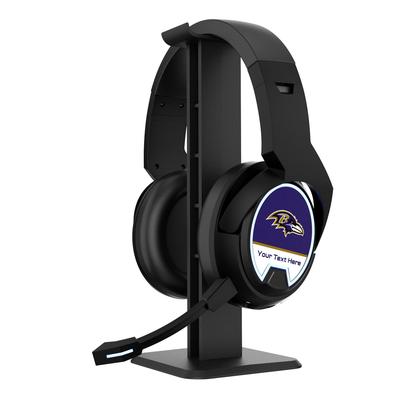 Baltimore Ravens Personalized Bluetooth Gaming Headphones & Stand