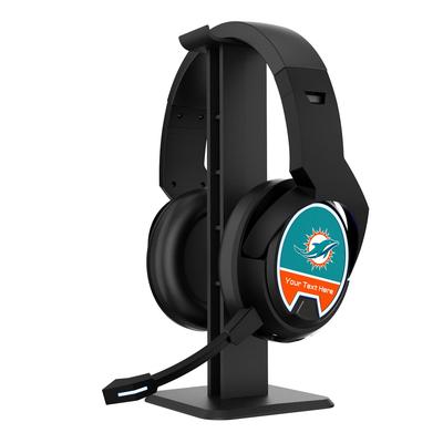 Miami Dolphins Personalized Bluetooth Gaming Headphones & Stand