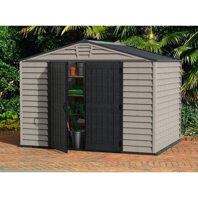 Duramax Building Products Storemax Plus 10 ft. W x 8 ft. D Vinyl Storage Shed in Gray | 90 H x 122 W x 92 D in | Wayfair 30225