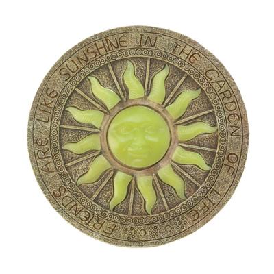 Bursting Sun Glowing Stepping Stone by Zingz and Thingz in Brown