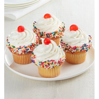 1-800-Flowers Food Delivery Jumbo Vanilla Cupcakes 4 Count | Happiness Delivered To Their Door