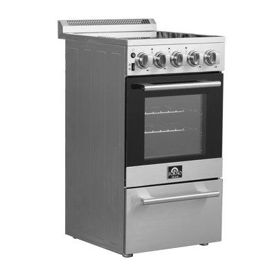 Forno 20" 2.05 cu. ft. Freestanding Electric, Stainless Steel | 19.5 W in | Wayfair FFSEL6052-20