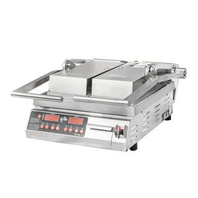 Star PST14D Pro-Max 2.0 Double Commercial Panini Press w/ Aluminum Smooth Plates, 240v/1ph, Split Top, Smooth Aluminum Plates, Stainless Steel