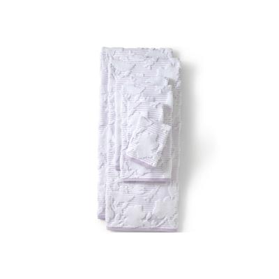 Cotton Sculpted 6-Piece Bath Towel Set - Lands' End - Purple