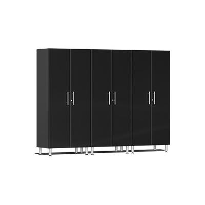 Ulti-MATE Garage Cabinets 3-Piece Tall Cabinet Kit in Midnight Black Metallic