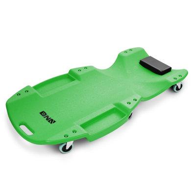 DNA Motoring 48" Heavy-Duty Low-Profile Roller Automotive Creeper w/ Padded Headrest (Green) Plastic | 46.5 H x 23 W x 4 D in | Wayfair TOOLS-00240