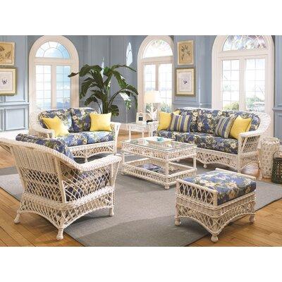 Bay Isle Home™ Rosado 6 Piece Conservatory Living Room Set in Green | 36 H x 80 W x 22 D in | Wayfair Living Room Sets