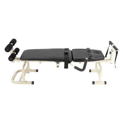 Inbox Zero 65" Therapy Massage Bed Table Cervical Spine Lumbar Traction Bed Stretching Device in Black/White | Wayfair