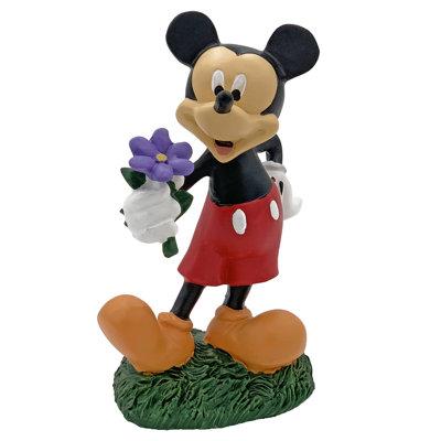 Back Yard Glory Disney Mickey Mouse Purple Flower Garden Statue Resin Plastic | 6 H x 3.5 W x 3 D in | Wayfair 06-317-32