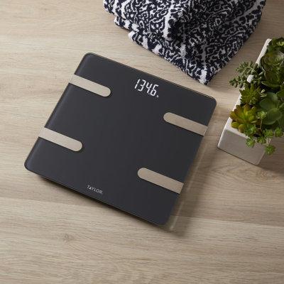Taylor Precision Products Bluetooth Smart Body Composition Scale For Body Weight, Body Fat, Water, Muscle & Bone Mass, Weight Tracking | Wayfair