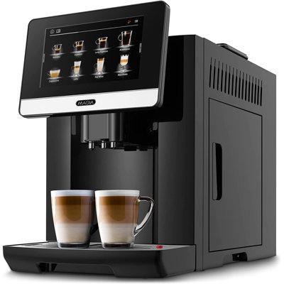 Zulay Kitchen Zulay Magia Super Automatic Coffee Espresso Machine Metal in Black | 13.66 H x 12.79 W x 22.04 D in | Wayfair Z-MG-SPR-TMTC-CFF-MCHN
