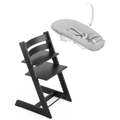 Tripp Trapp Chair + Newborn Set Bundle - Oak Black