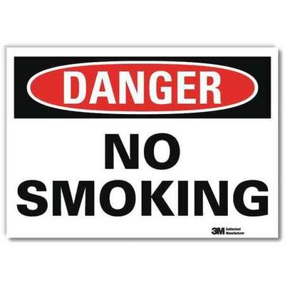 LYLE U1-1025-RD_14X10 Danger No Smoking Sign, 10