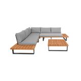 Bali Outdoor Sectional Sofa and Coffee Table Set