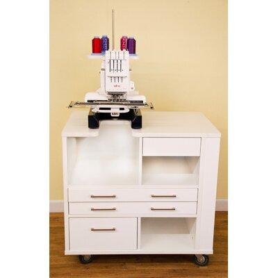 Arrow Sewing Ava Embroidery Sewing Cabinet by Kangaroo Sewing Furniture in White | 35 H x 35.5 W x 23.5 D in | Wayfair 9301J