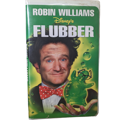 Disney Media | Disney Flubber Vhs Tape In Case, Robin Williams Clamshell Case | Color: Black/Green | Size: Os