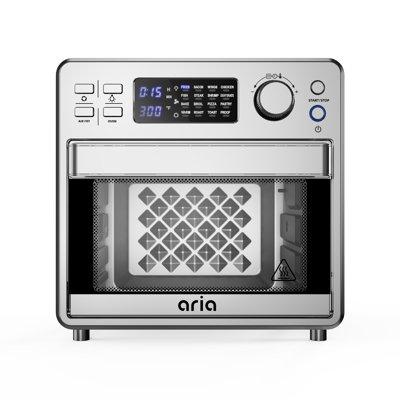 Aria Air Fryers Ariawave 16QT Air Fryer & Toaster Oven Stainless Steel in Gray | 13.3 H x 13.5 W x 12.3 D in | Wayfair AWM-433